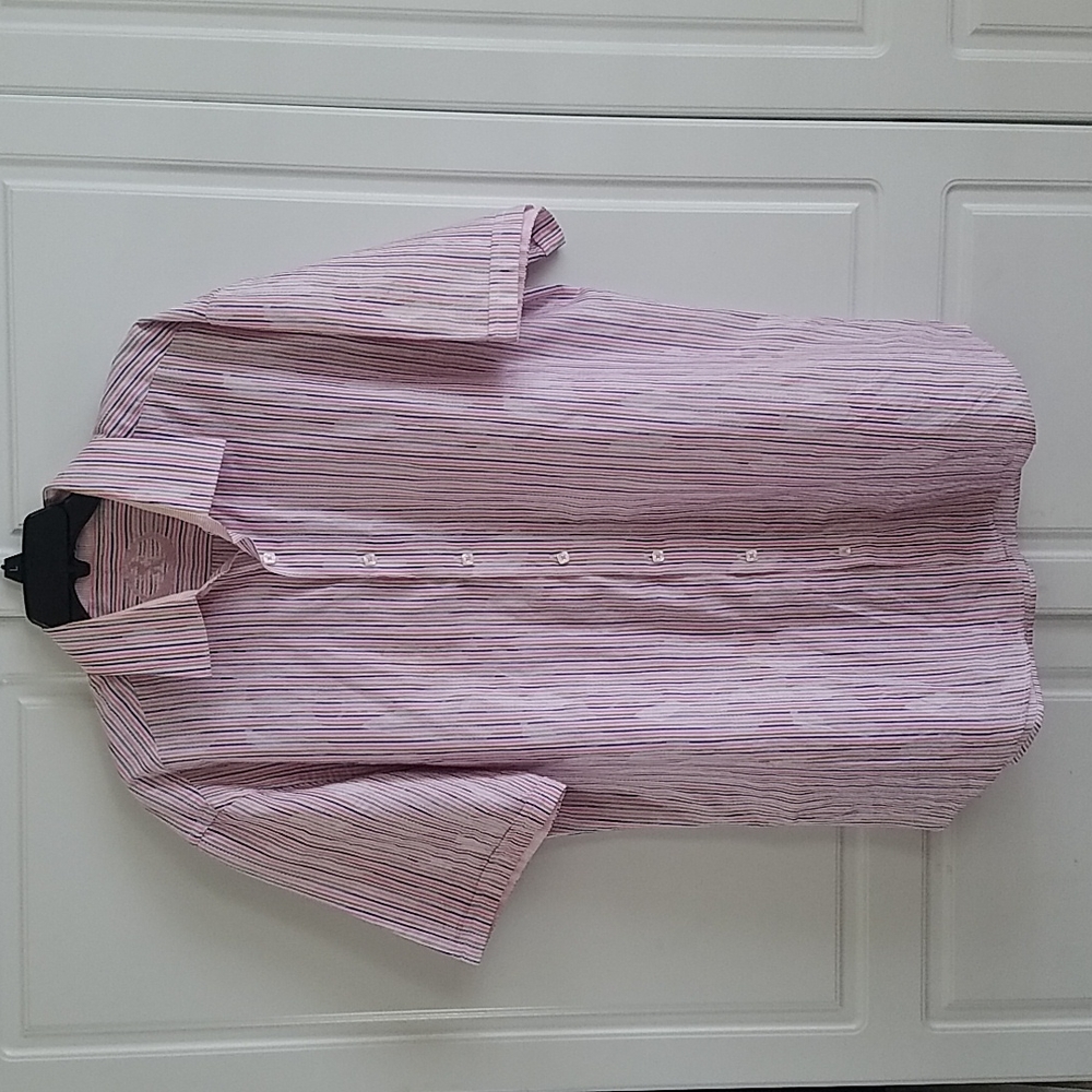 BUGATCHI Men's Shaped Fit Button Up Short Sleeve Shirt